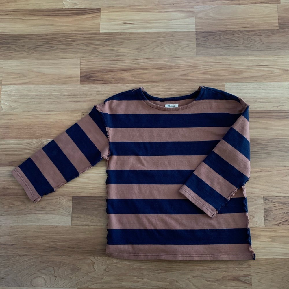 Madewell Striped Luxe Long-sleeve Tee